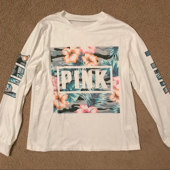 Victoria’s Secret PINK Tropical Long Sleeve Shirt - Picture 3 of 3